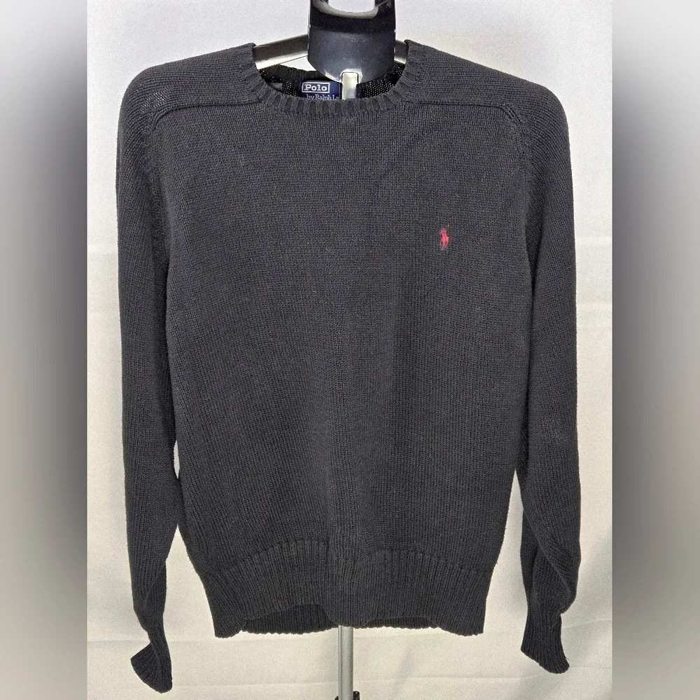 Men's Vintage Polo Ralph Lauren‎ Knit Preppy Heritage Crewneck Sweater, Large